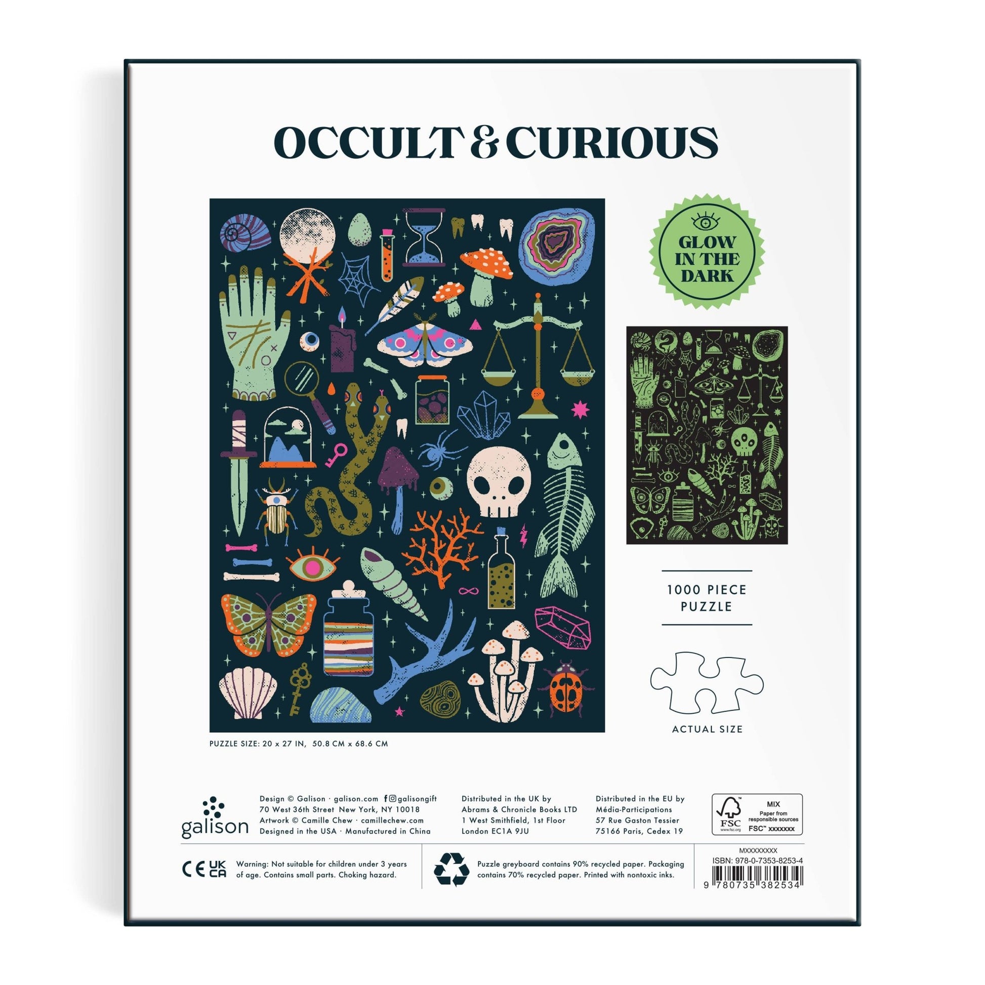 Occult and Curious 1000 Piece Glow in the Dark Puzzle - homesewn