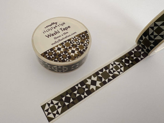 Olive Quilted Decorative Washi Tape - homesewn