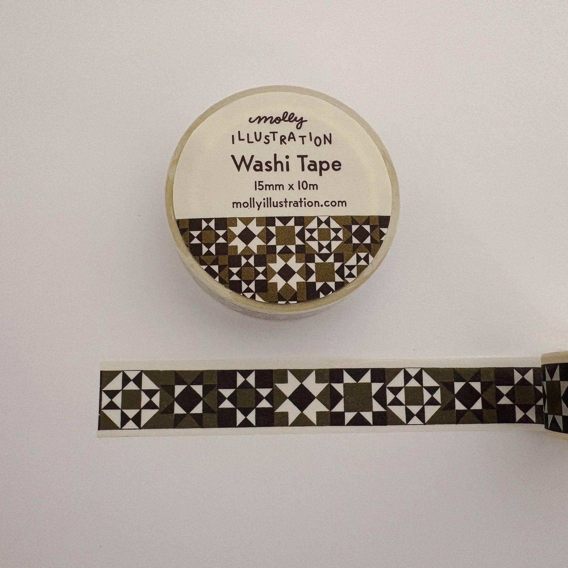 Olive Quilted Decorative Washi Tape - homesewn