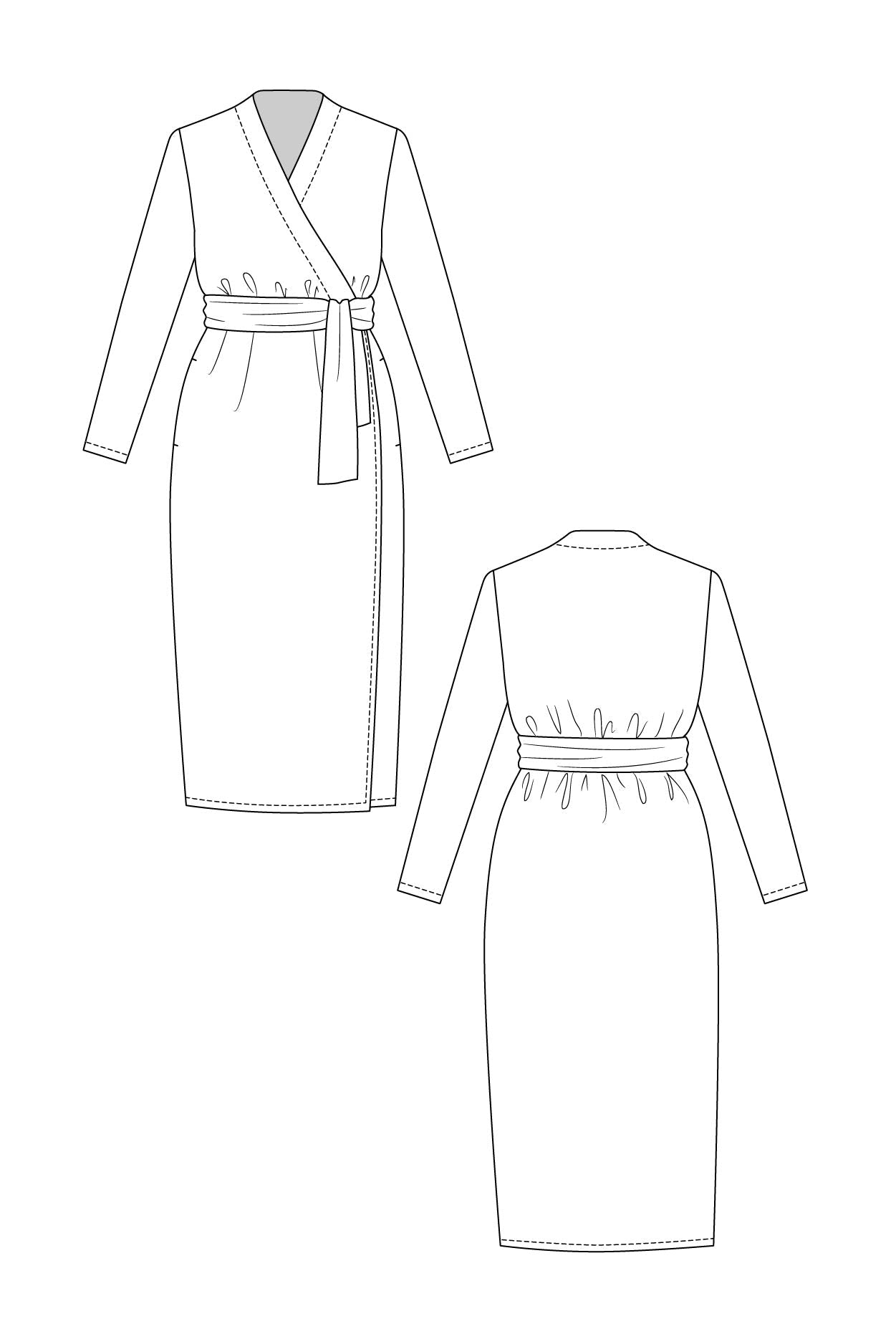 OLIVIA wrap dress - PDF PATTERN - homesewn