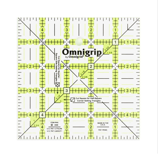 Omnigrid Ruler 5in Square Omnigrip - homesewn