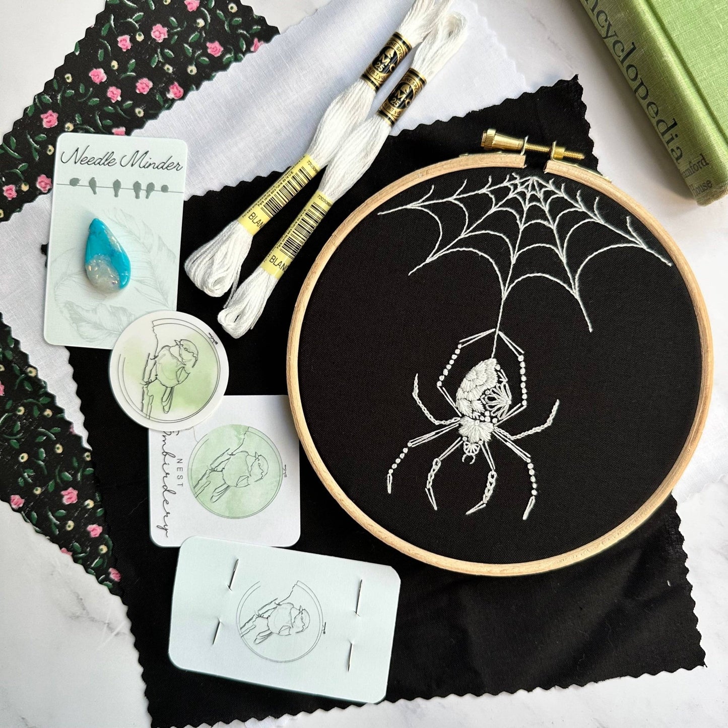 Orb Weaver Embroidery Kit - homesewn