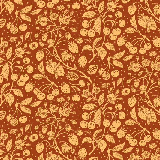 ORGANIC Cherry Strawberry - Tonal Jam - homesewn