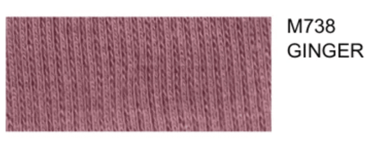 Organic Cotton 2x2 RIBBING 7.1oz - Ginger - Stretch Rib Fabric 40" wide - homesewn