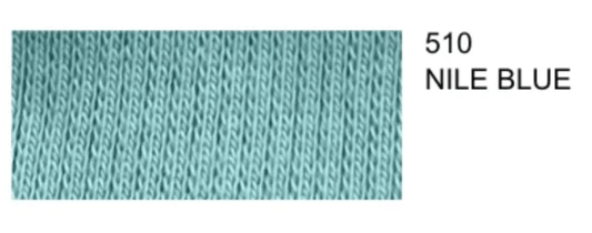 Organic Cotton 2x2 RIBBING 7.1oz - Nile Blue - Stretch Rib Fabric 40" wide - homesewn