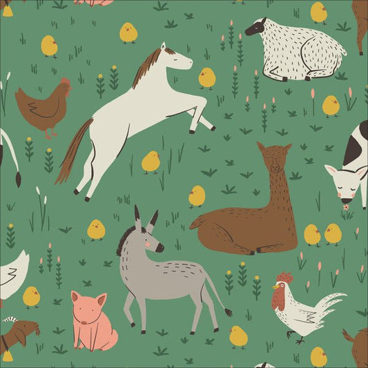 ORGANIC Farm Days - Green - Wild Things - homesewn