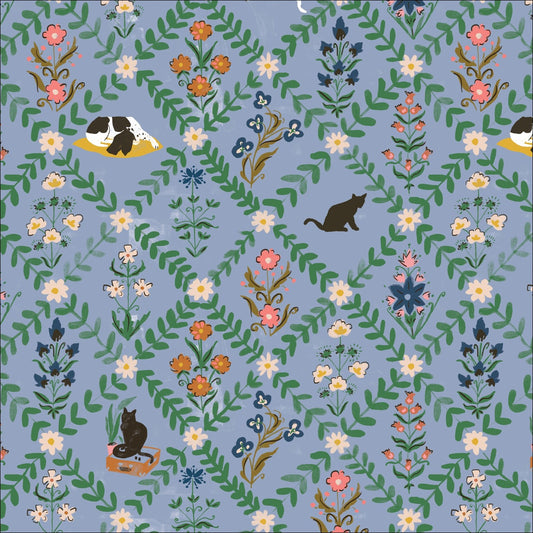 ORGANIC Floral Tiles - Sanctuary - 227308 - homesewn