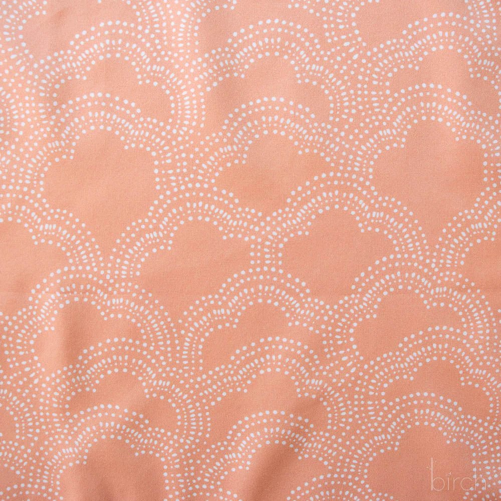 ORGANIC Homestead Clouds Apricot - QUILTING COTTON/POPLIN - homesewn