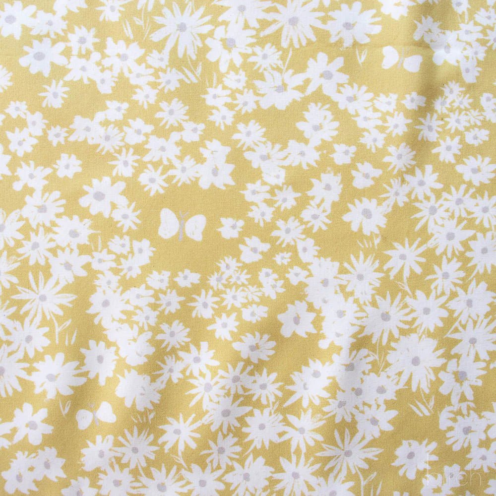 ORGANIC Homestead Daisy Bed Sun - QUILTING COTTON/POPLIN - homesewn