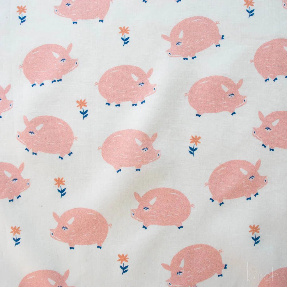 ORGANIC Homestead Oink - QUILTING COTTON/POPLIN - homesewn