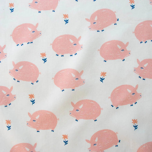 ORGANIC Homestead Oink - QUILTING COTTON/POPLIN - homesewn