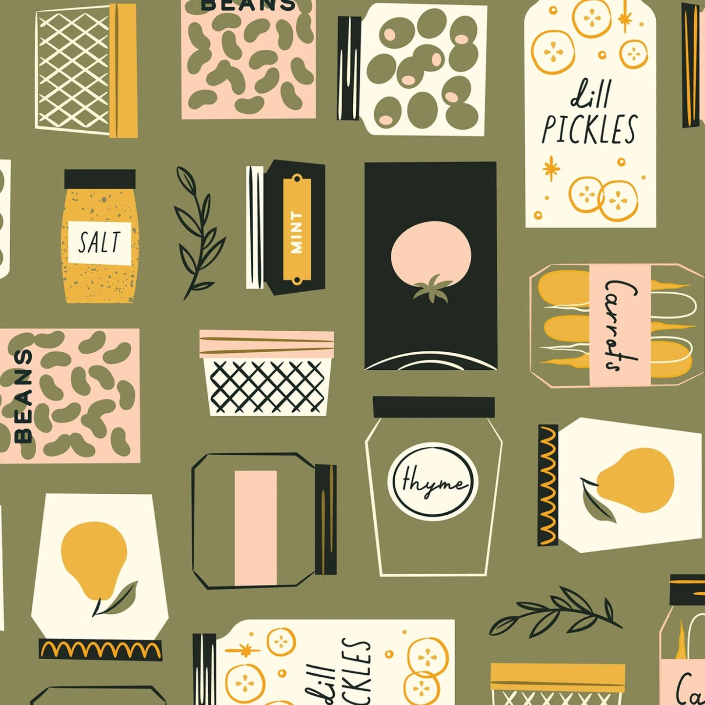 ORGANIC Pantry Pride - Homestead Haven - QUILTING COTTON/POPLIN - homesewn