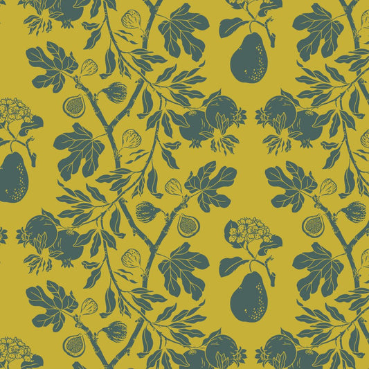 ORGANIC Pear Fig & Pom - Tonal Green - homesewn