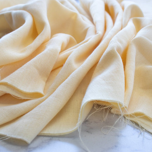 ORGANIC Solid Double Gauze - Buttercream - homesewn