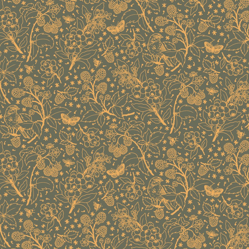 ORGANIC Wild Berries - Tonal Midnight - homesewn