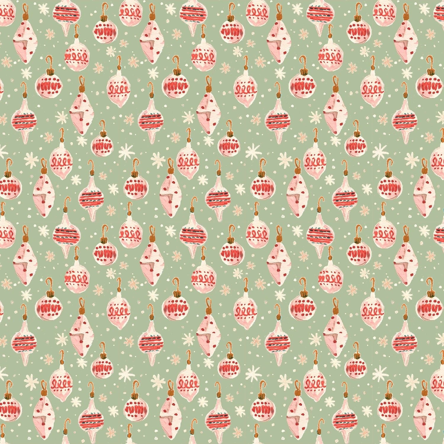 Ornaments Pea - Baby It's Cold Outside QUILTING COTTON - homesewn