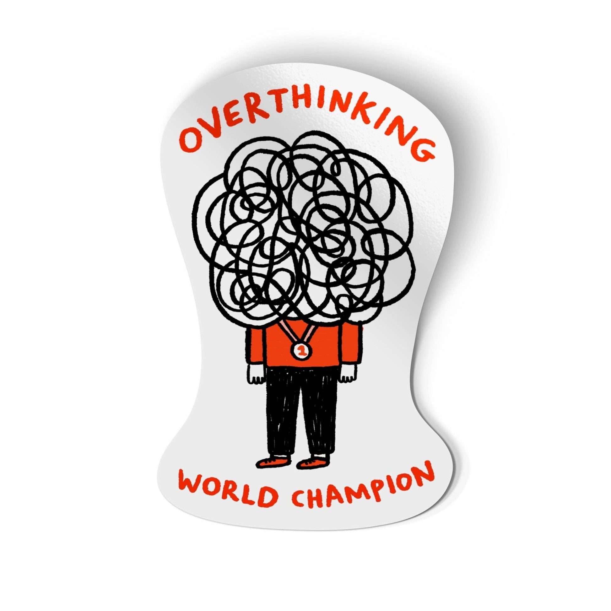 Overthinking World Champion Sticker - homesewn