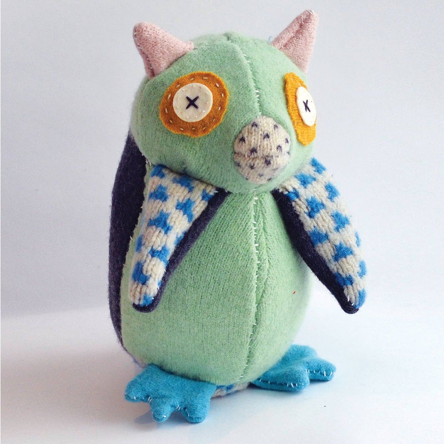 Owl Stuffed Animal DIY Sewing Kit | Reclaimed Wool - homesewn