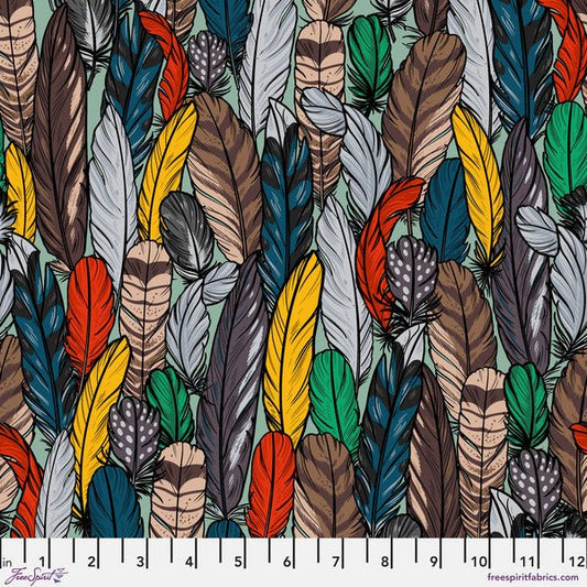 Packed Feathers - Red - Birds of a Feather - homesewn