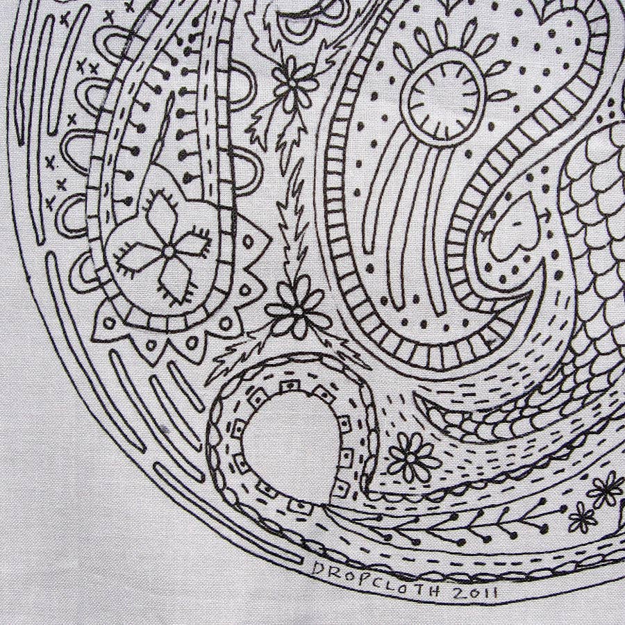 Paisley Embroidery Sampler - homesewn