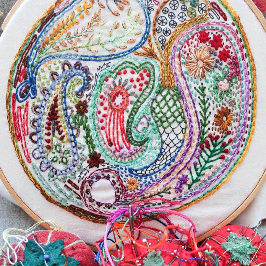 Paisley Embroidery Sampler - homesewn