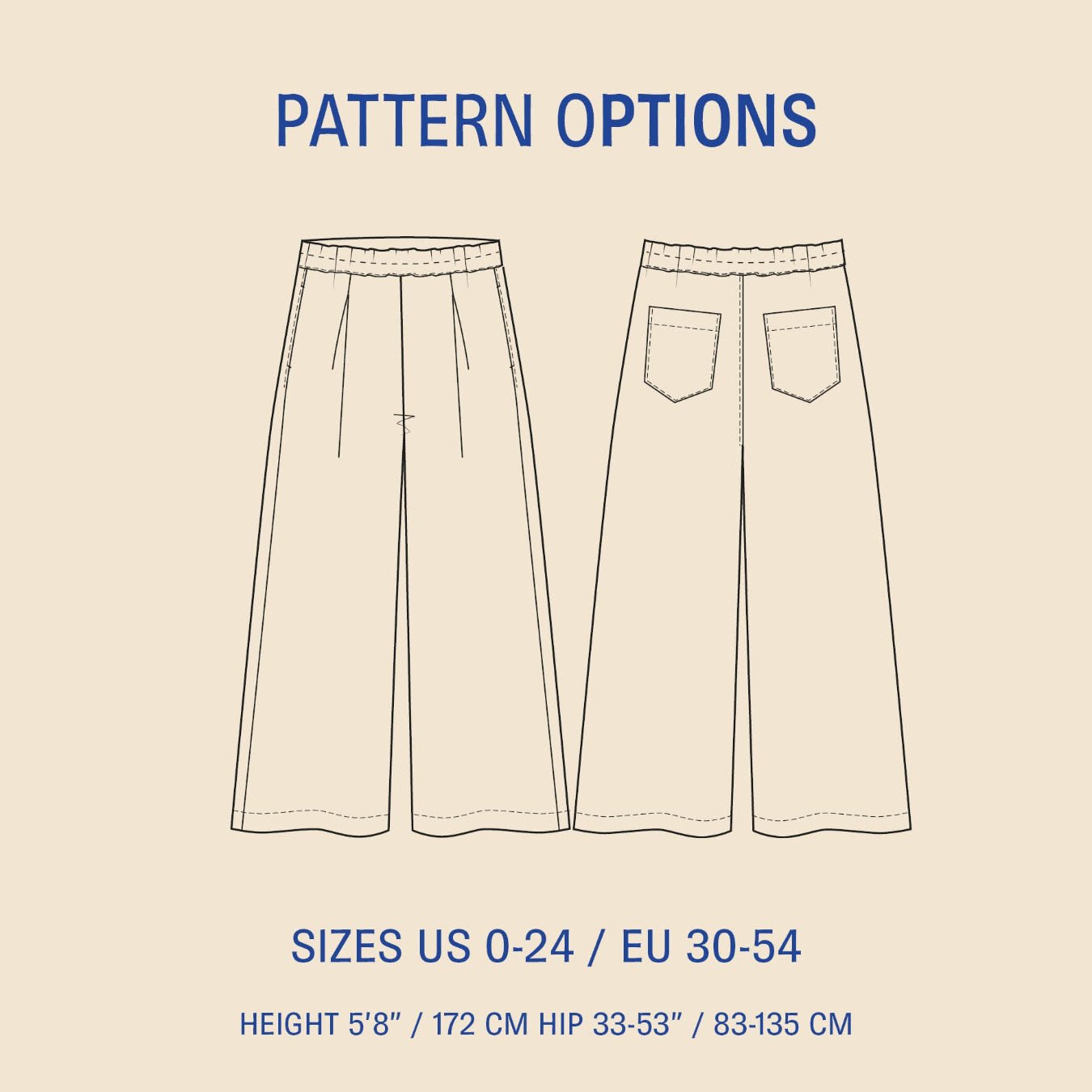 Palazzo Pants Sewing Pattern - PDF DOWNLOAD - homesewn