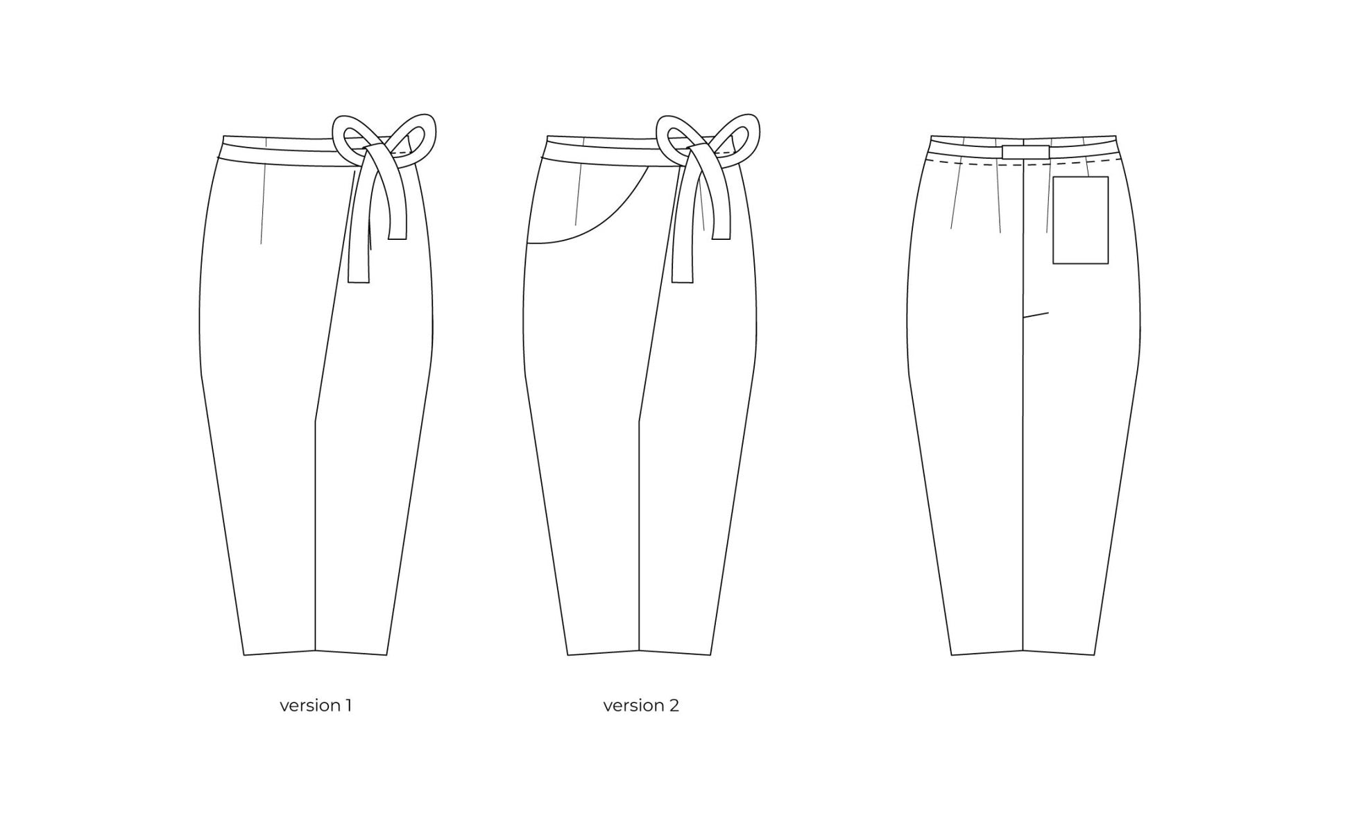 Papao tapered wrap pants PDF DOWNLOAD - homesewn