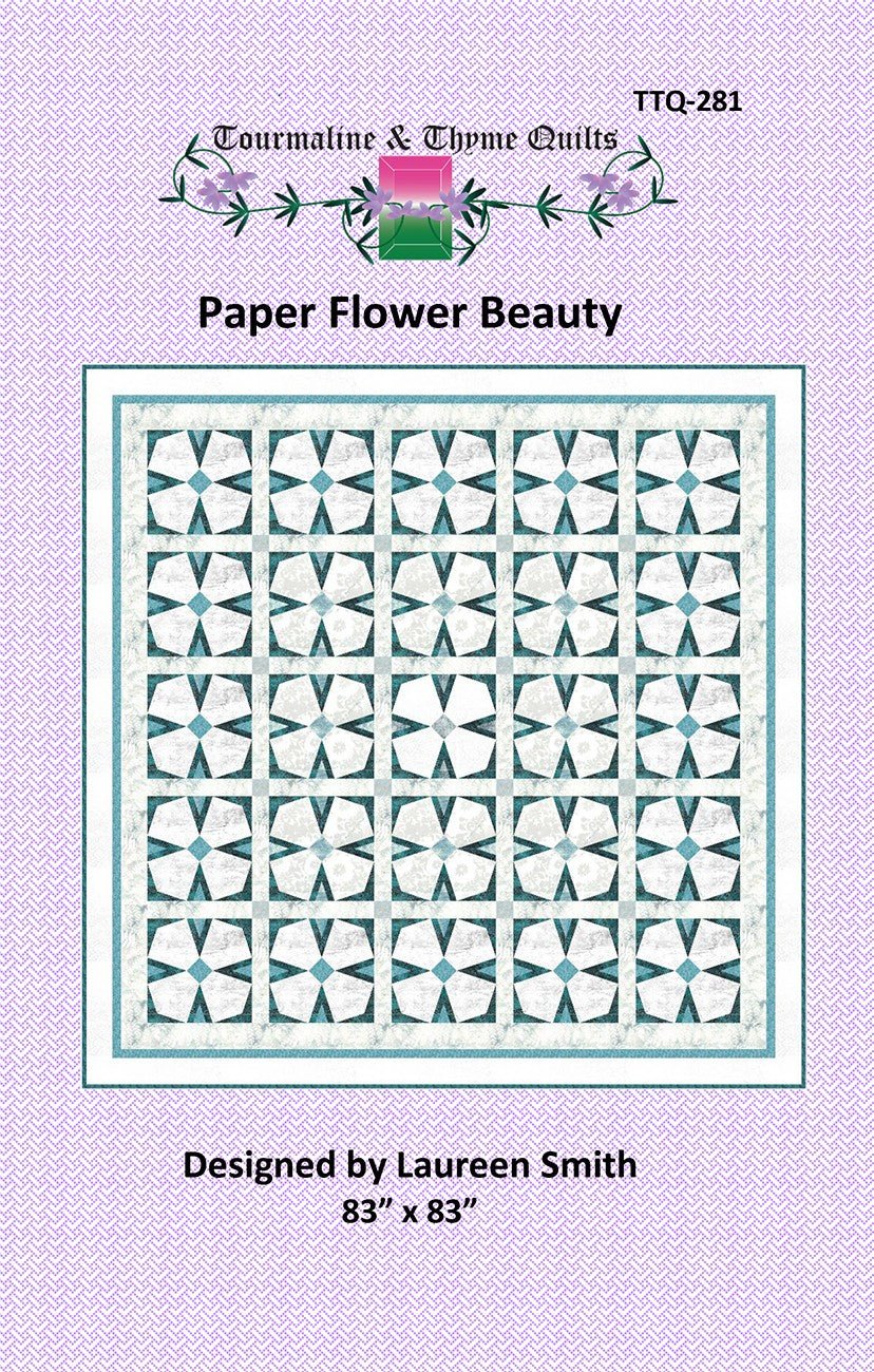 Paper Flower Beauty - Printed Pattern - homesewn