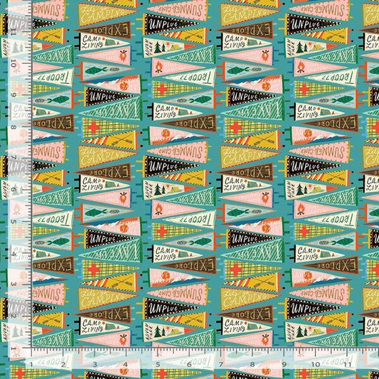 Pennants - Turquoise - Gone Camping - homesewn