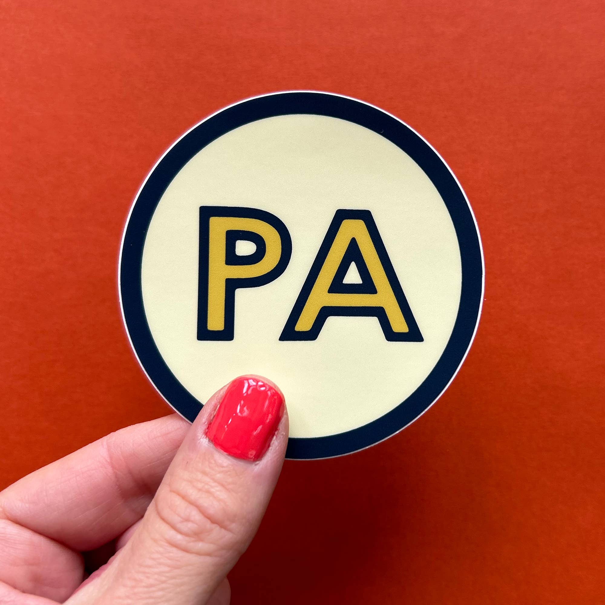 Pennsylvania PA Retro Circle Bumper Sticker / Vinyl Decal - homesewn