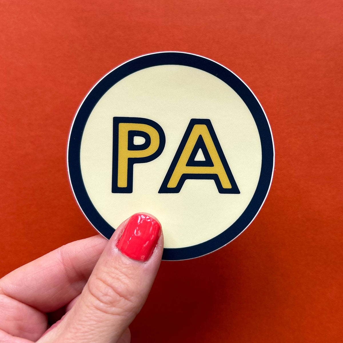 Pennsylvania PA Retro Circle Bumper Sticker / Vinyl Decal - homesewn