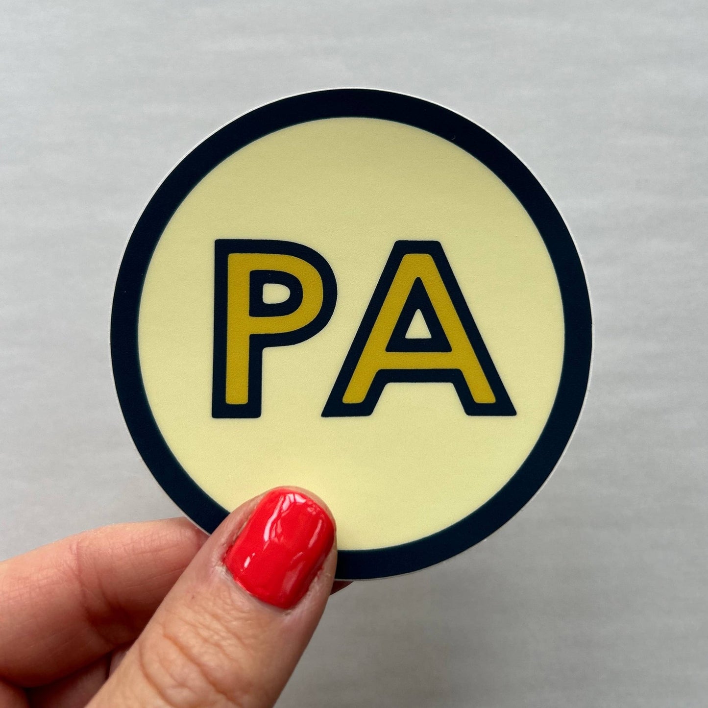 Pennsylvania PA Retro Circle Bumper Sticker / Vinyl Decal - homesewn
