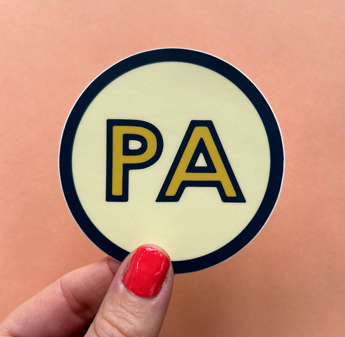 Pennsylvania PA Retro Circle Bumper Sticker / Vinyl Decal - homesewn