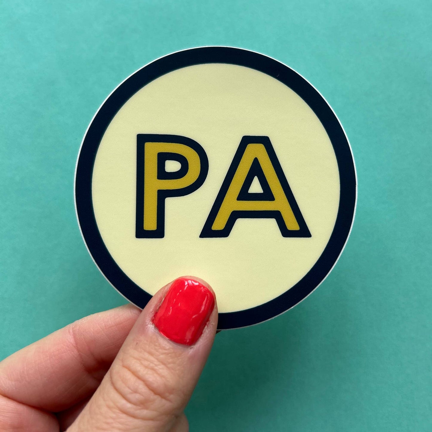 Pennsylvania PA Retro Circle Bumper Sticker / Vinyl Decal - homesewn