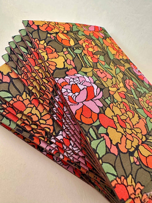 Peonies - Woven Mending Sticker Patch - homesewn