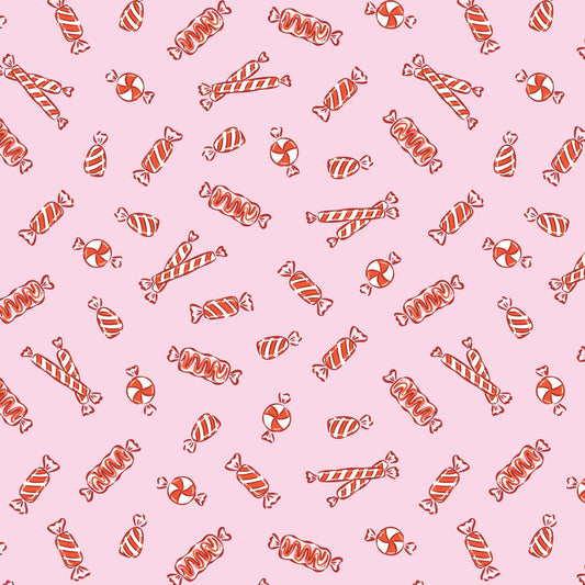 Peppermint Candy - Pink - Jolly Tidings - homesewn