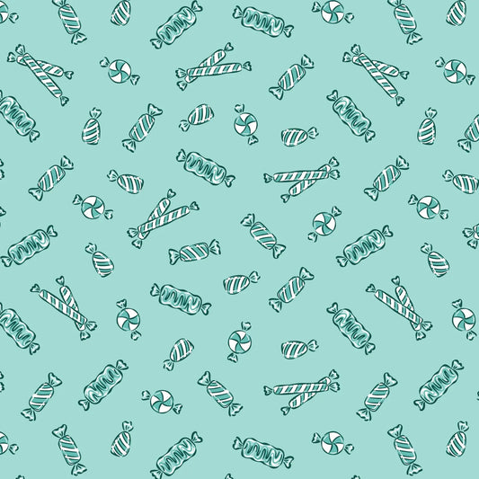 Peppermint Candy - Turquoise - Jolly Tidings - homesewn