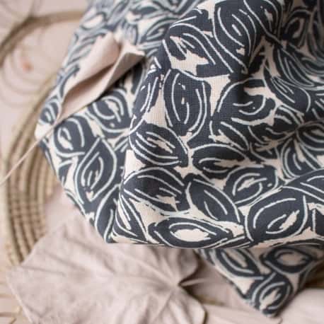 Petal Night Cotton GAUZE Fabric - 55" wide - homesewn