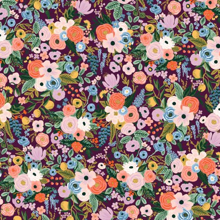 Petite Garden Party - Burgundy - Rifle Paper Co. Orchard - homesewn