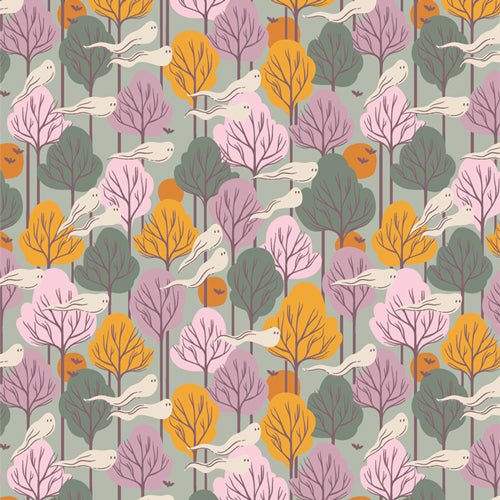 Phantom Forest Fog - QUILTING COTTON/POPLIN - Ghostly & Haunted - homesewn