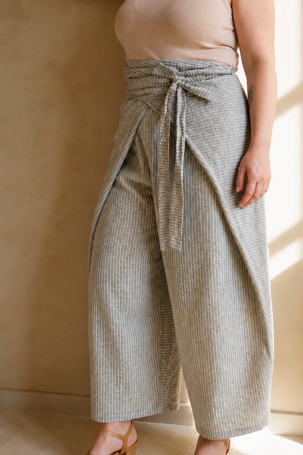 Phen Tie-front wrap pants PDF DOWNLOAD - homesewn