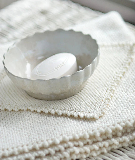 Picot - Edge Baby Blanket & Washcloth (in 3 gauges) - Knitting Pattern - homesewn