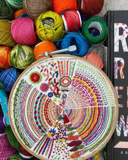 Pie Chart Embroidery Sampler Kit - homesewn