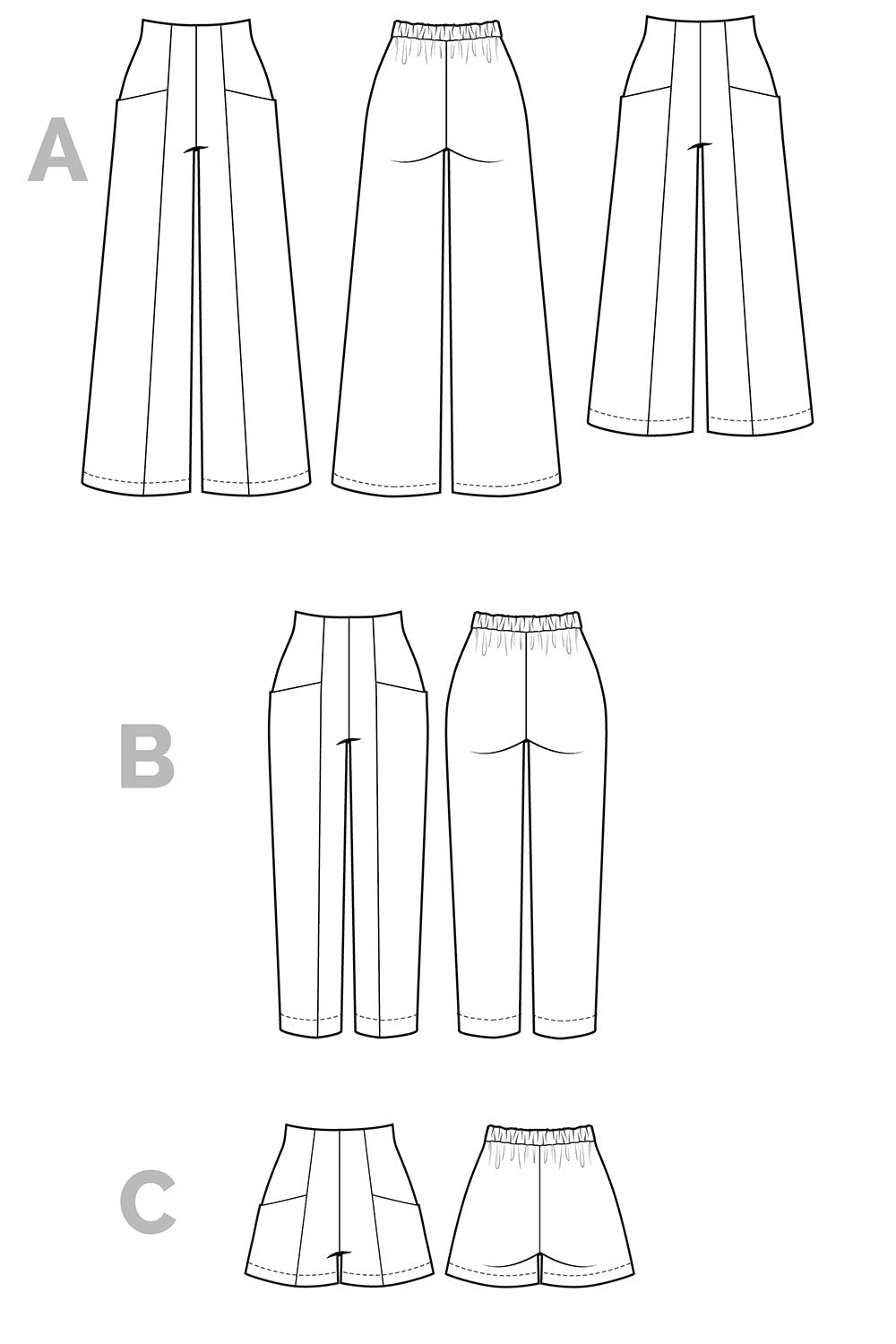 Pietra Pants + Shorts Pattern PDF DOWNLOAD - homesewn