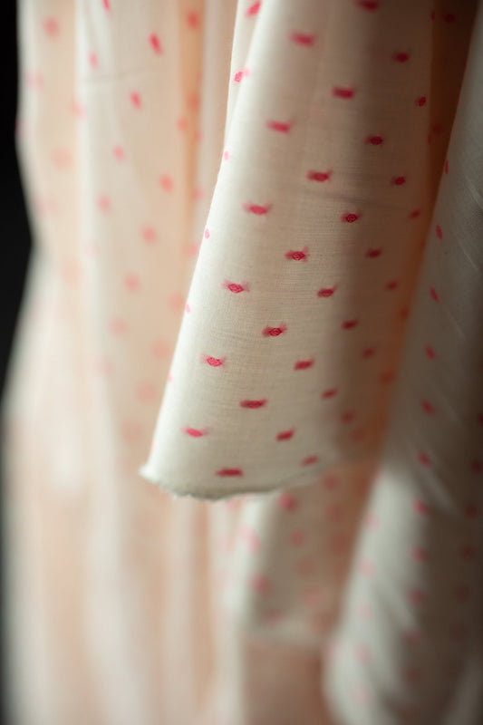 Pink Soda Dobby Indian Cotton - homesewn