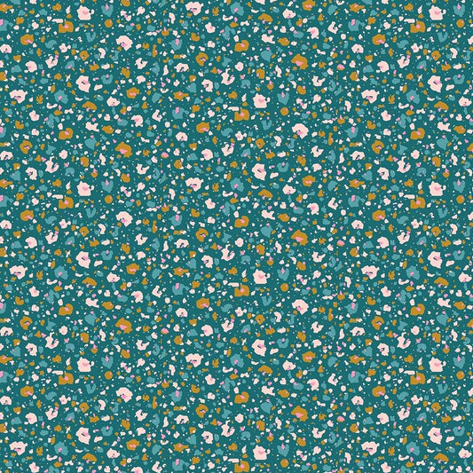 Pixel Floral Teal - Dreamscape - 90569 - 10 - homesewn
