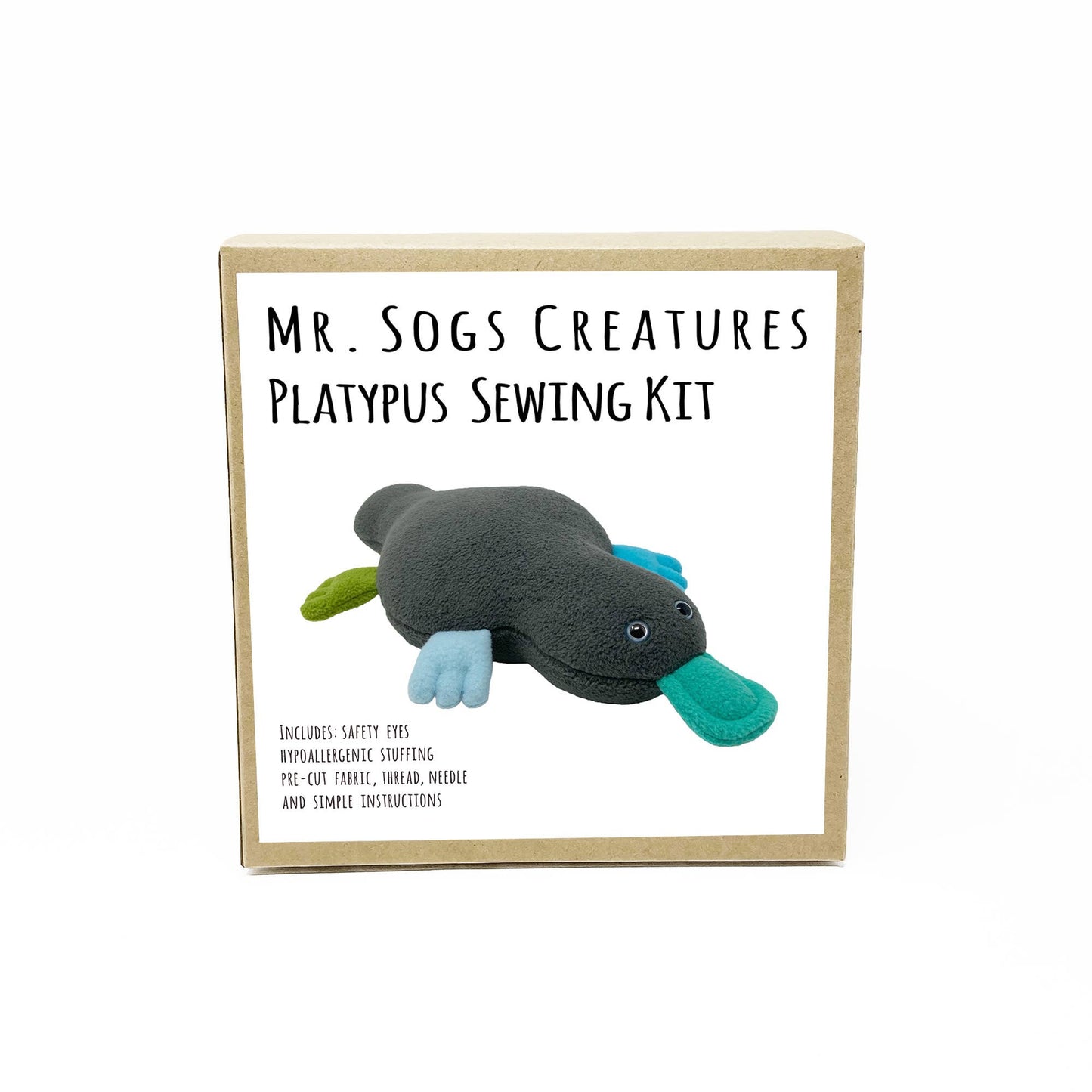Platypus DIY Stuffed Animal Sewing Kit - homesewn