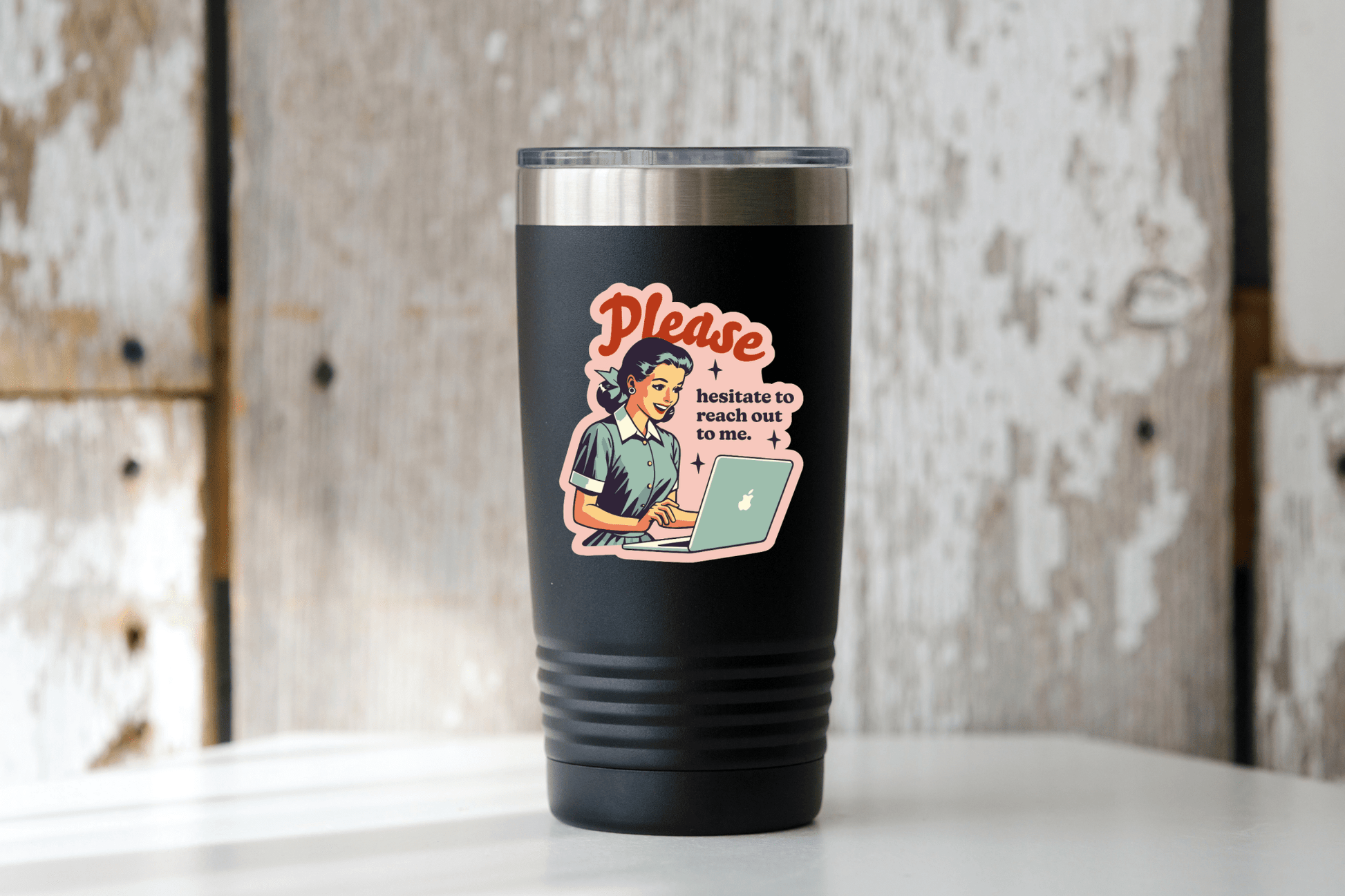 Please Hesitate to Reach Out To Me Sticker - introvert - homesewn
