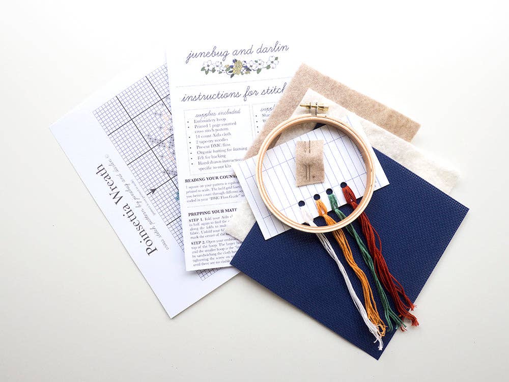 Poinsettia Wreath Kit Pre - Order 2024 - homesewn