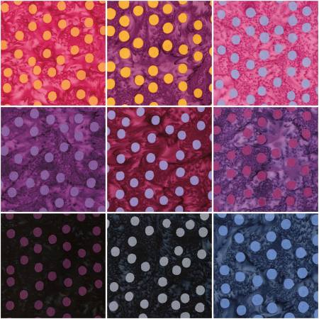 Polka Pop Batiks 9 Fat Quarter Bundle - Riley Blake - homesewn